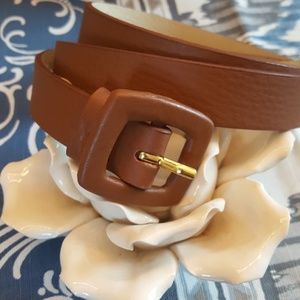 NWOT Coldwater Creek Leather Belt Cognac Color